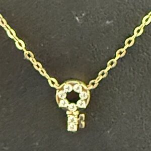 (26)Nadri NEW CZ Key to my heart necklace